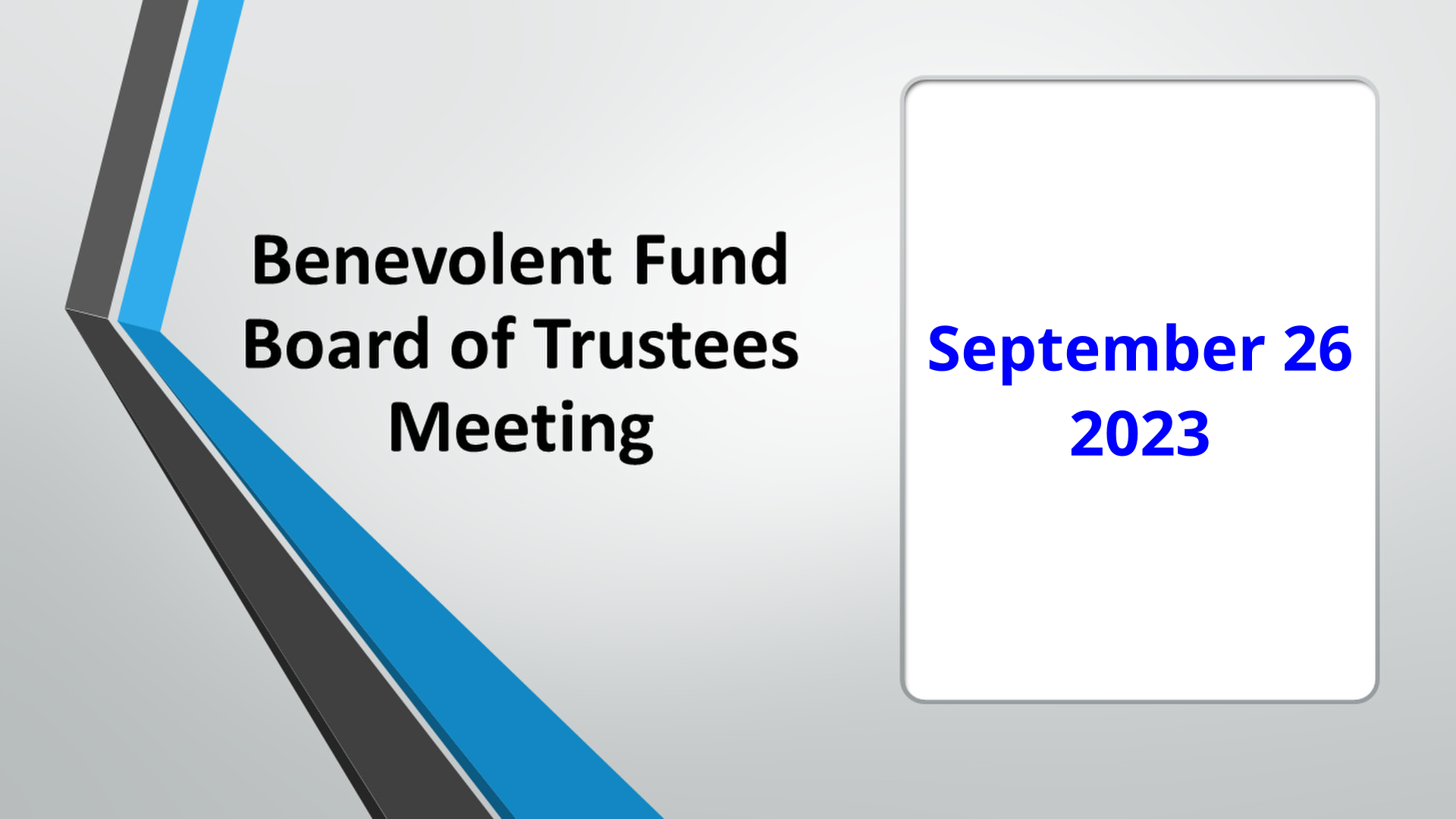 Thumbnail image for Benevolent Fund Meeting September 2023