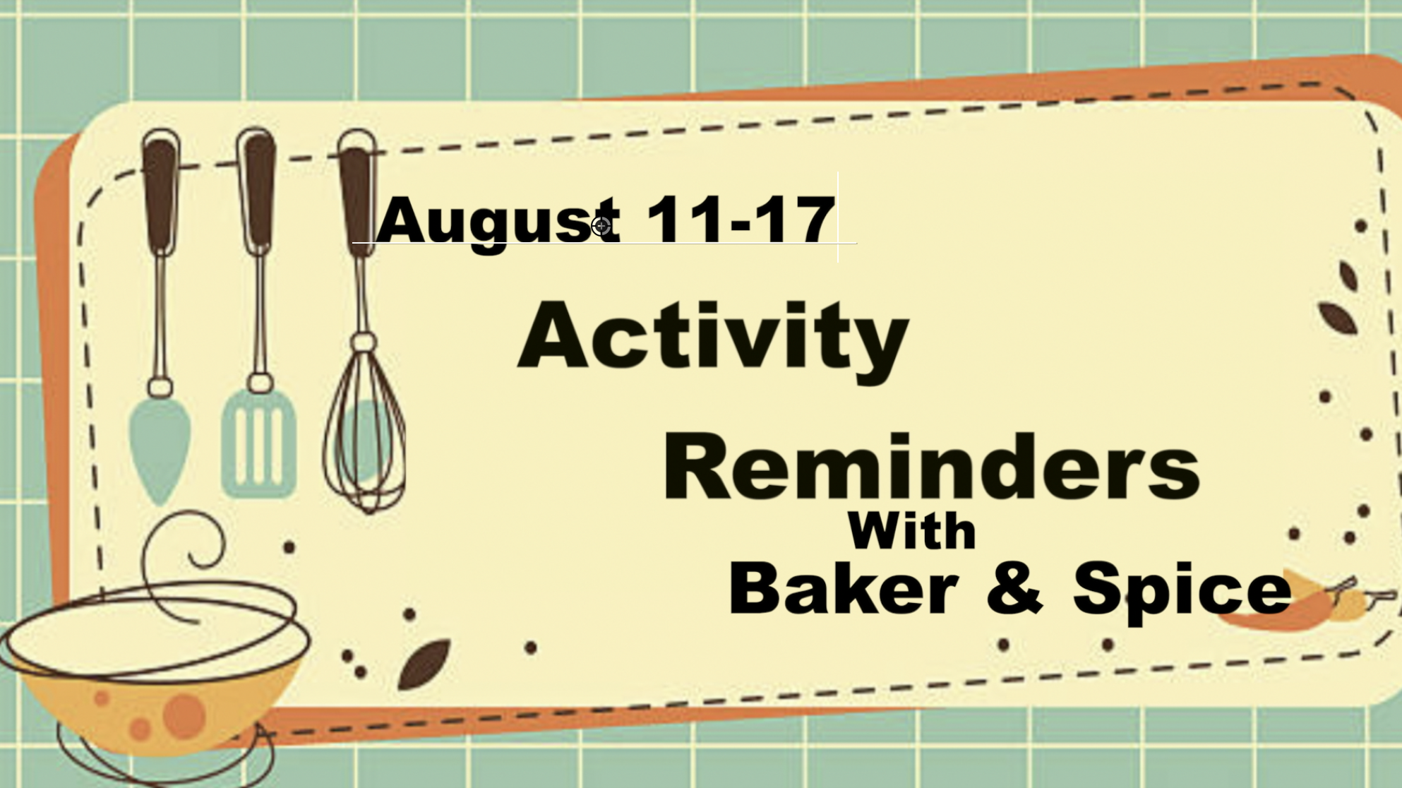 Thumbnail image for Baker & Spice for Aug 11-17