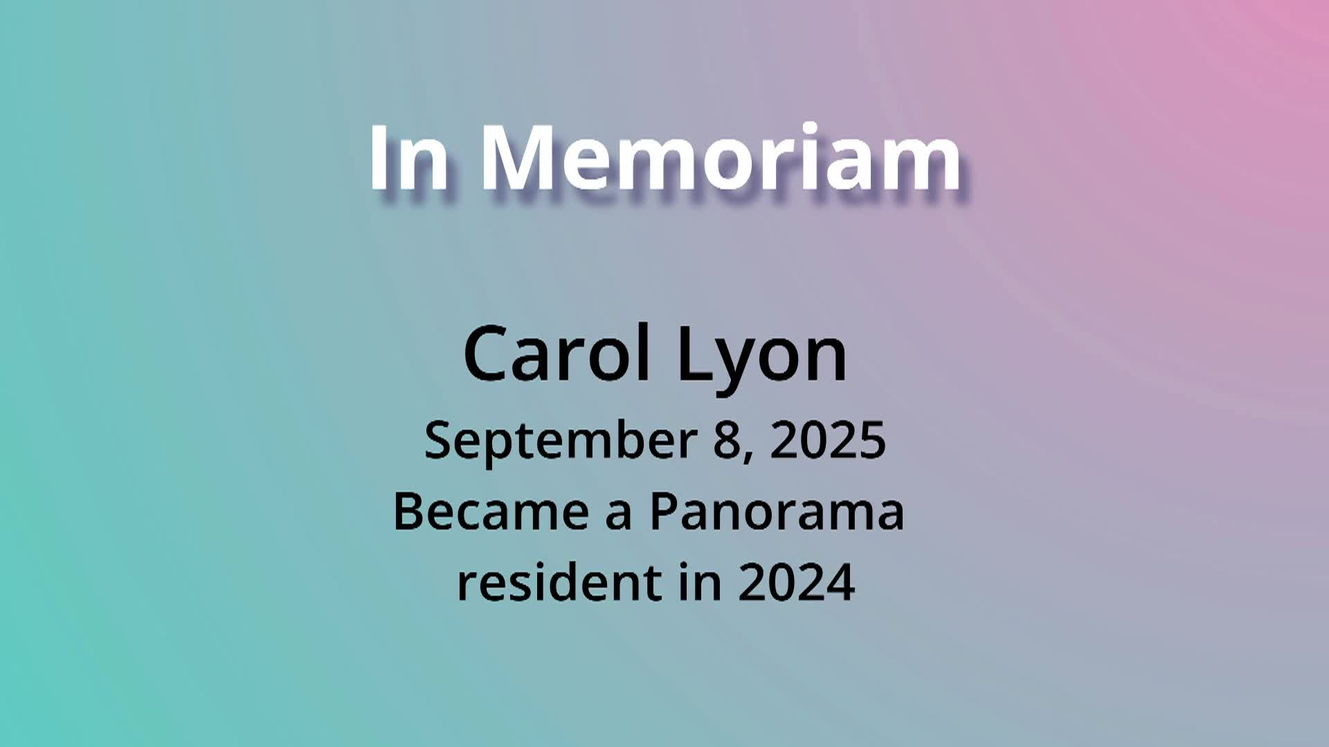 Thumbnail image for In Memoriam September 25, 2025