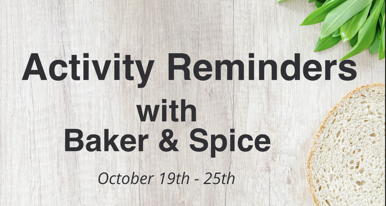Thumbnail image for Activity Reminders with Baker and Spice